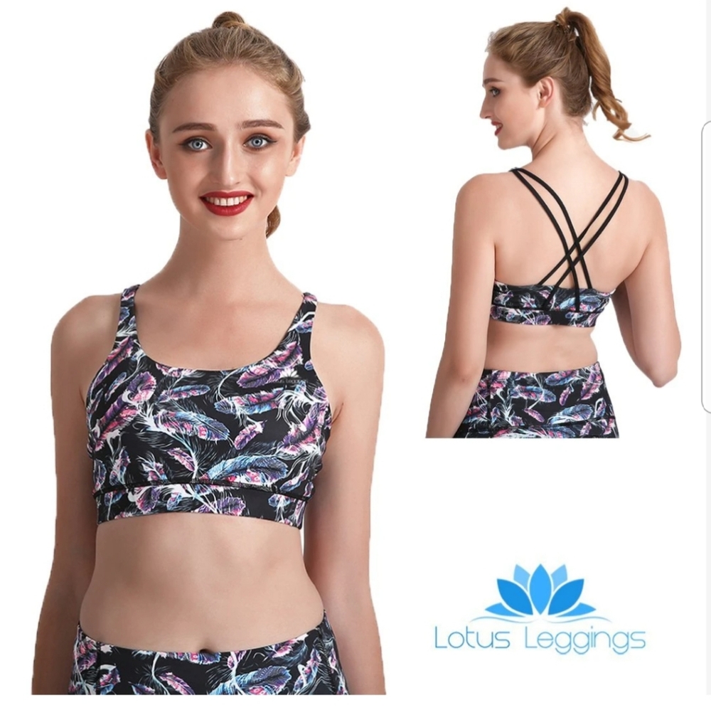 🆕 Feather Criss-Cross Sports Bra